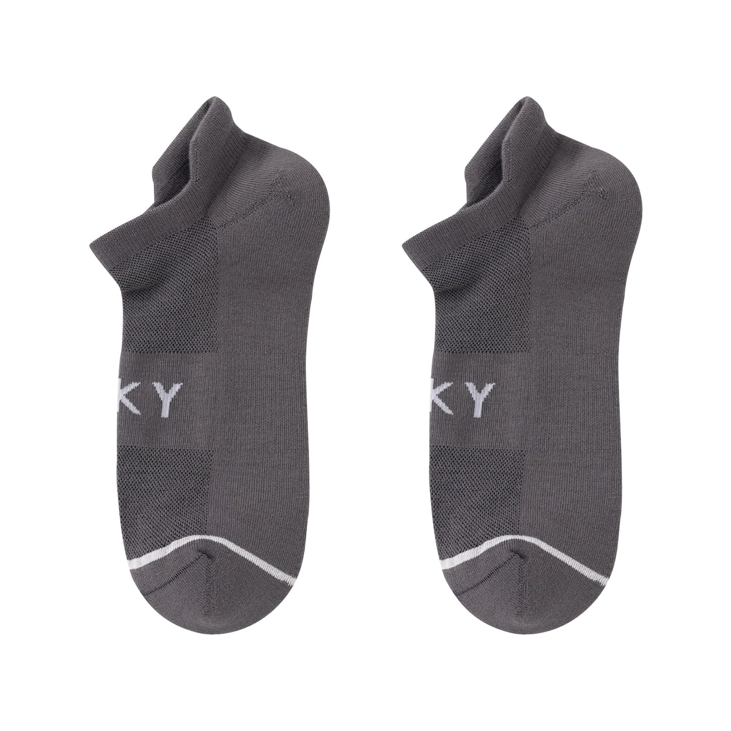 Custom Midweight Bamboo No Show Sock - Gray