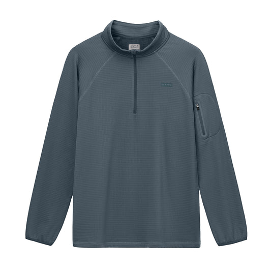 Men's Waffle Quarter Zip - Balsam Green