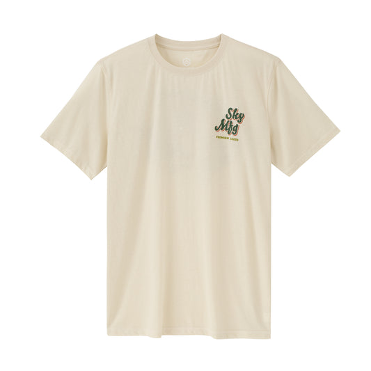 Unisex Poly-Cotton Short Sleeve - Natural