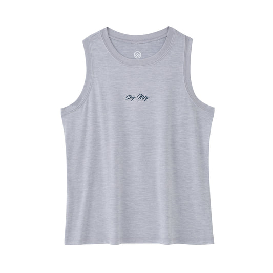 Women's Performance Tech High Neck Tank - Silver Cloud