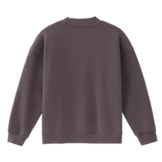 Women's Poly-Cotton Mockneck - Seal Brown