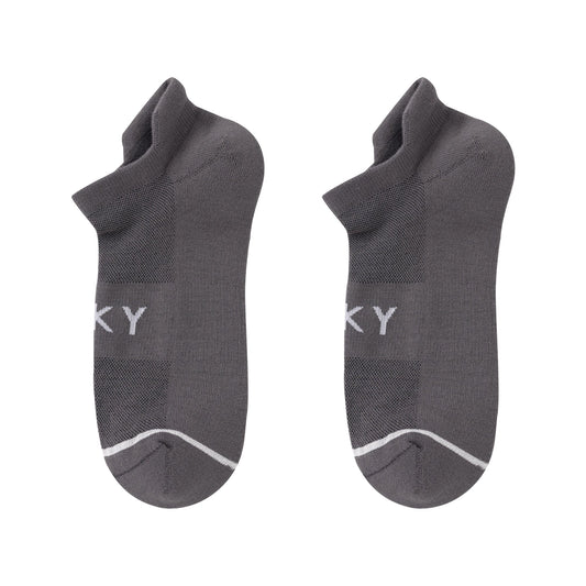 Custom Midweight Bamboo No Show Sock - Gray