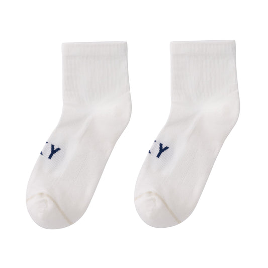 Custom Midweight Bamboo Quarter Sock - White