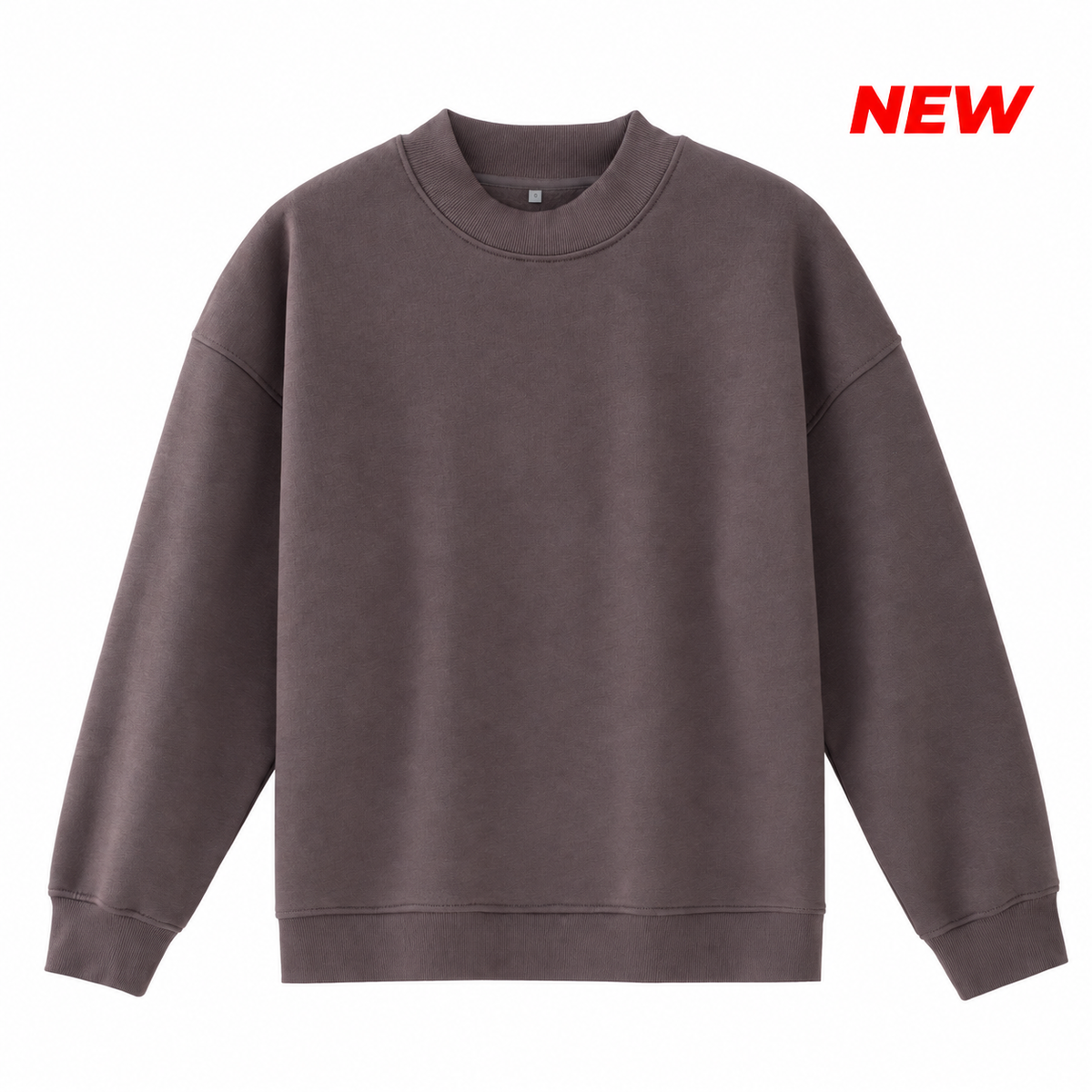 Women's Poly-Cotton Mockneck - Seal Brown