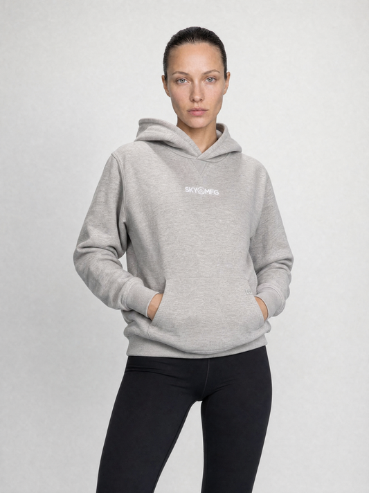 Unisex Poly-Cotton Hoodie - Heather Gray