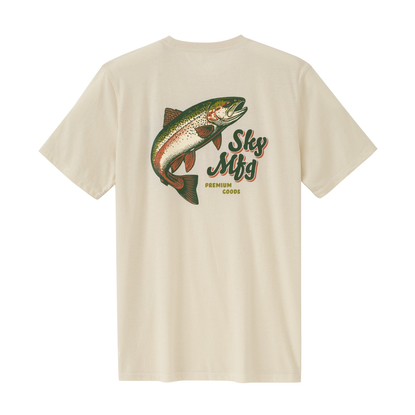 Unisex Poly-Cotton Short Sleeve - Natural