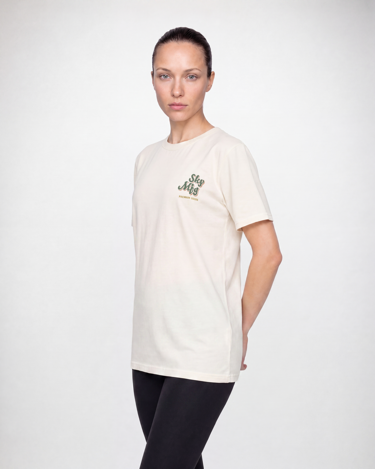 Unisex Poly-Cotton Short Sleeve - Natural