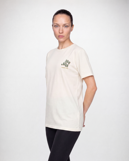 Unisex Poly-Cotton Short Sleeve - Natural