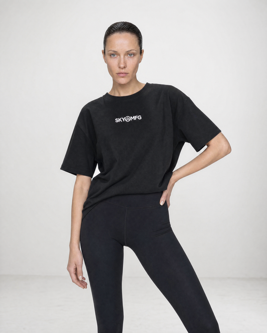 Unisex Heavyweight Boxy Short Sleeve - Black