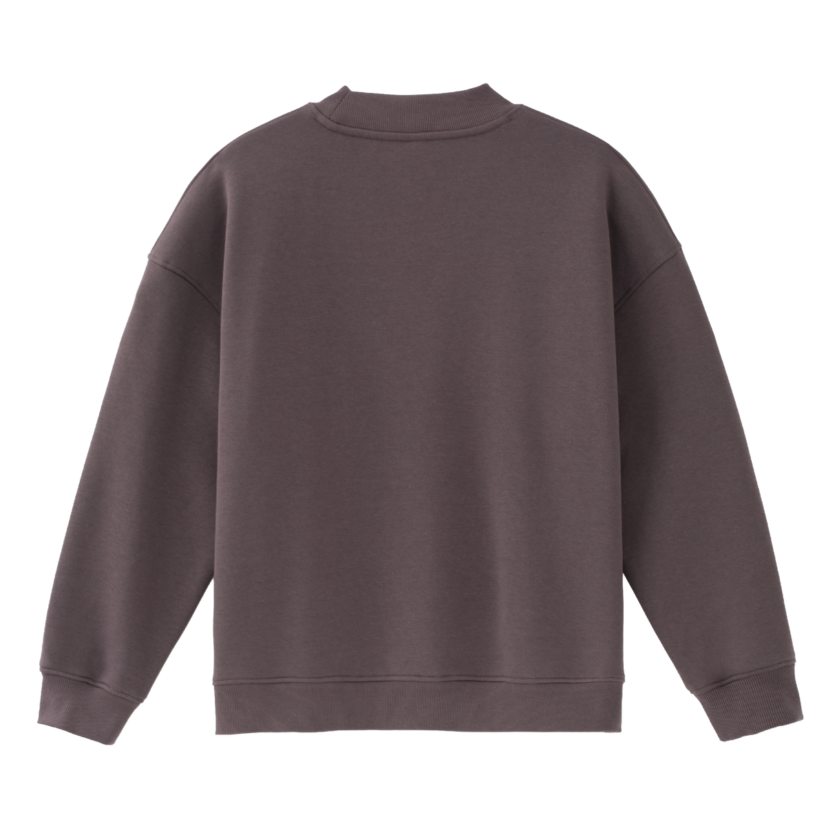 Women's Poly-Cotton Mockneck - Seal Brown