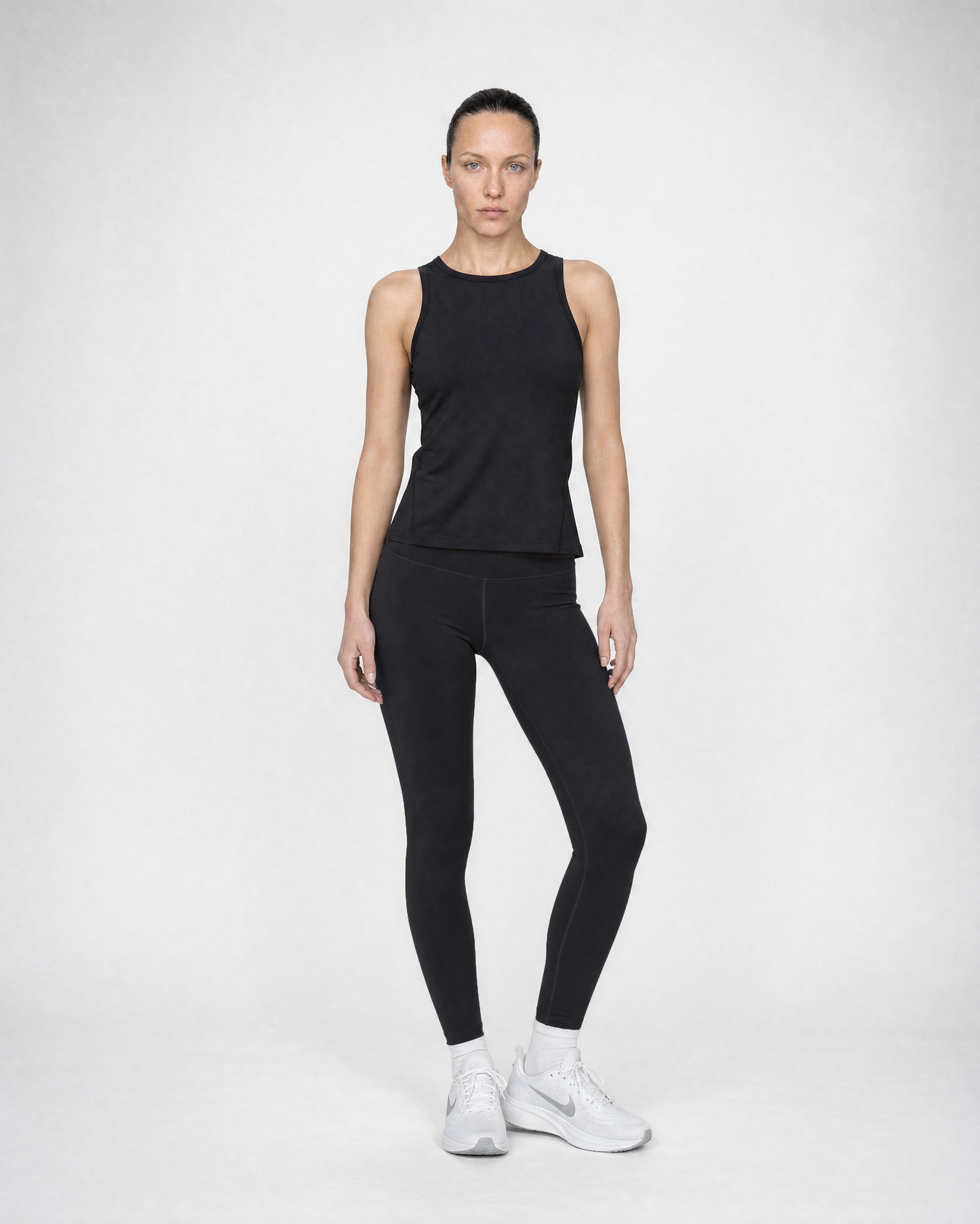 Women's PureStretch Full Length Tank Top - Black