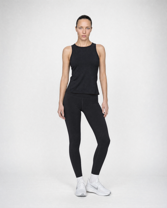 Women's PureStretch Full Length Tank Top - Black